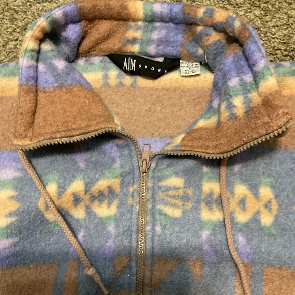 Vintage A/M Sport 1/4 zip pullover. Size Medium - Picture 3 of 4